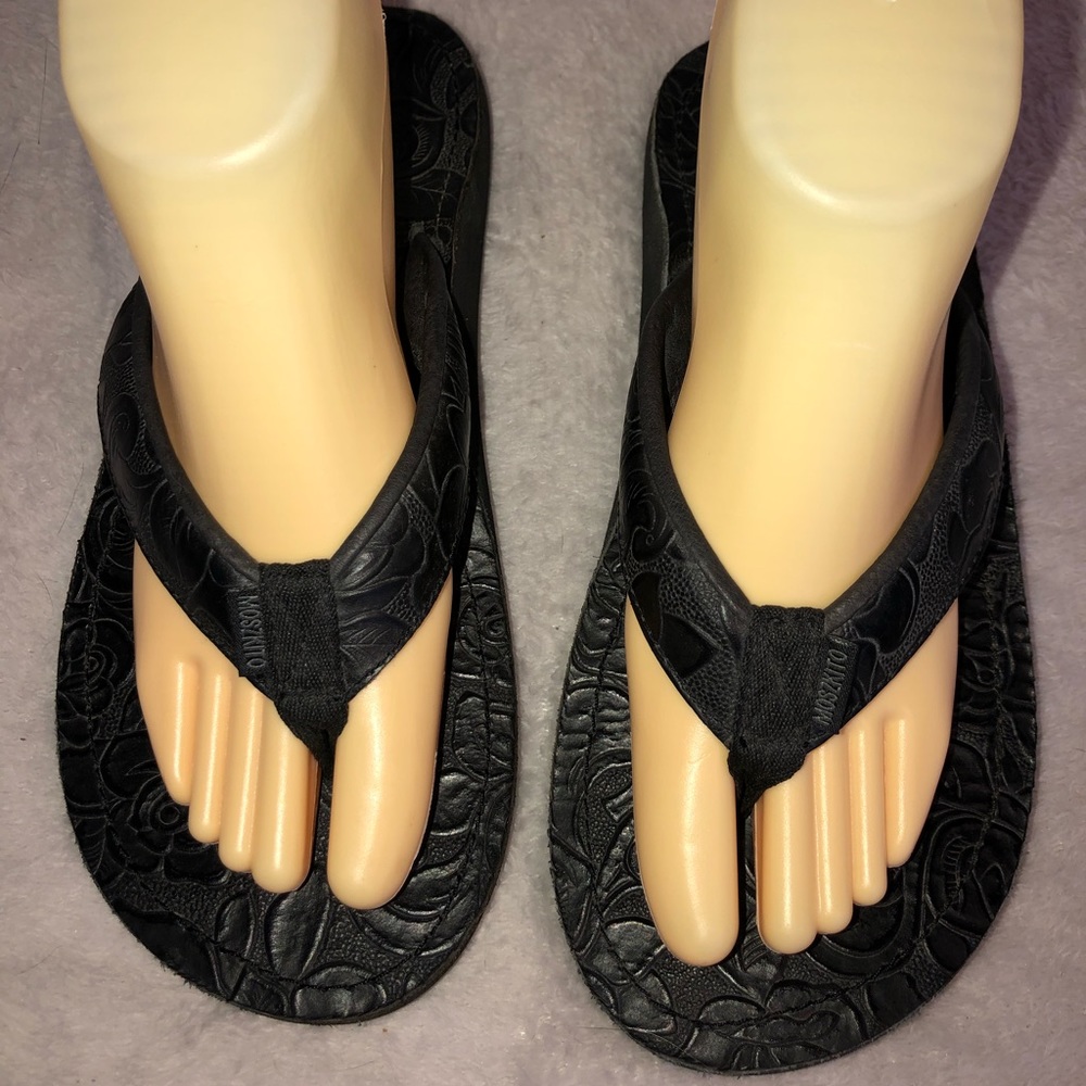 MOSZKITO ORTHOTIC LEATHER FLIP FLOPS LADIES SIZE 9